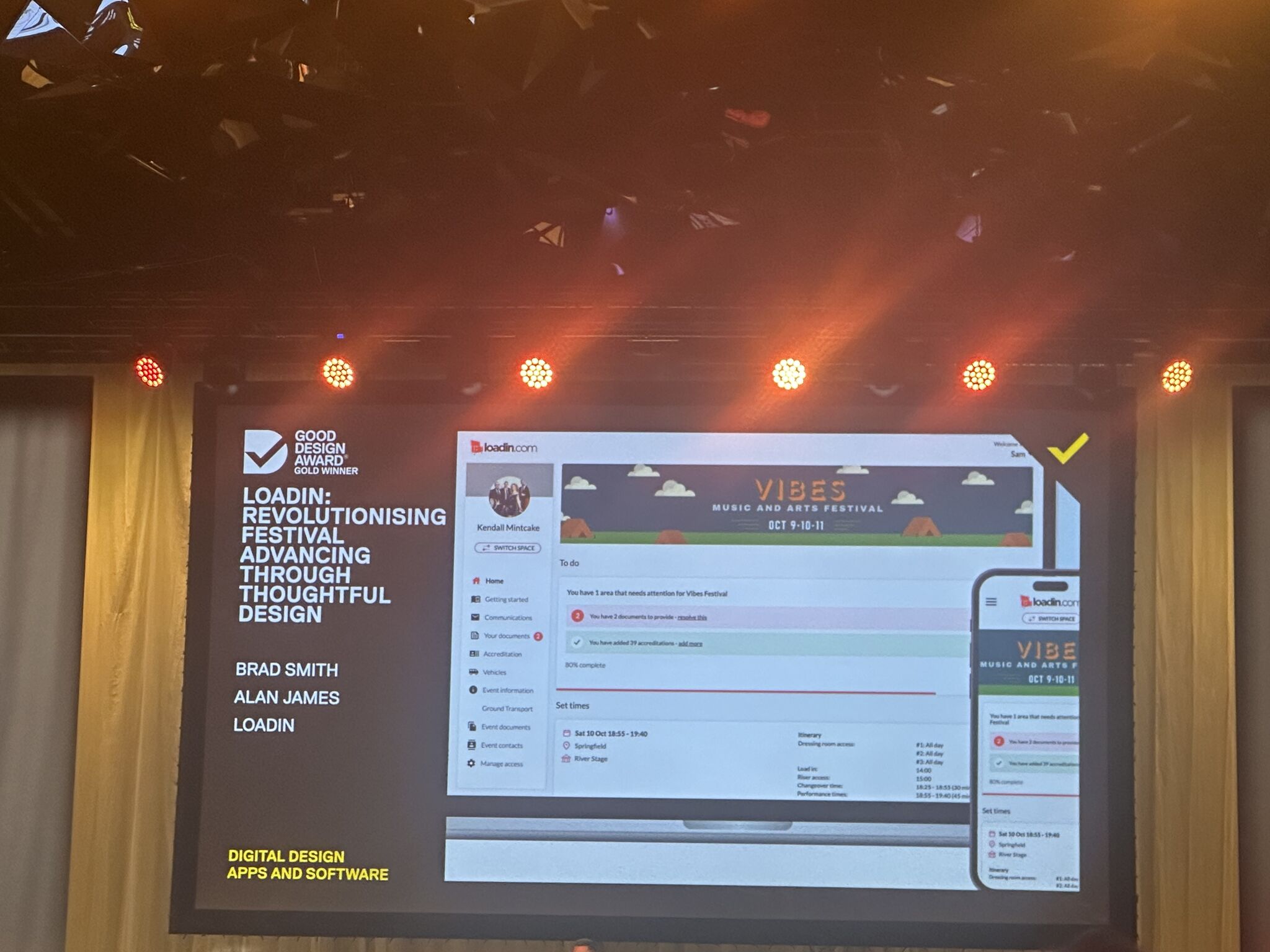 Loadin presented at the Good Design Awards